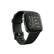 Fitbit Versa 2 Health Fitness Smartwatch BlackCarbon Aluminum